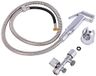 Rousseau WC-doucheset, complete ABS-toilethygiëneset met douche, steun en driewegkraan, chroom