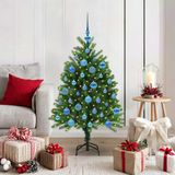 Prolenta Maison Exclusive Kerstboom met 150 LED-lampjes, inclusief voet, groen, 120 cm, gemaakt van PE