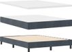 vidaXL Boxspringbed met hoofdeinde, donkergrijs, 190 x 140 cm, fluweel