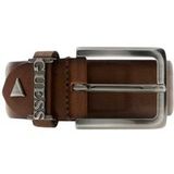 Ceinture réglable et non réversible H35 Homme brun réglable avec boucle métallique