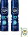 Nivea Men Dry Fresh Vaporisateur - 150 ml - 2 stuks