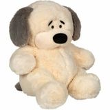 Gipsy Toys Knuffel Hond Beige Grijze Oren 40 cm