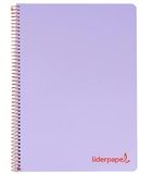 Notitieboek Liderpapel Notitieboek A6 Micro Wonder kunststof deksel 120h 90g frame 5mm 4 banden violet