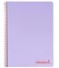 Notitieboek Liderpapel Notitieboek A6 Micro Wonder kunststof deksel 120h 90g frame 5mm 4 banden violet