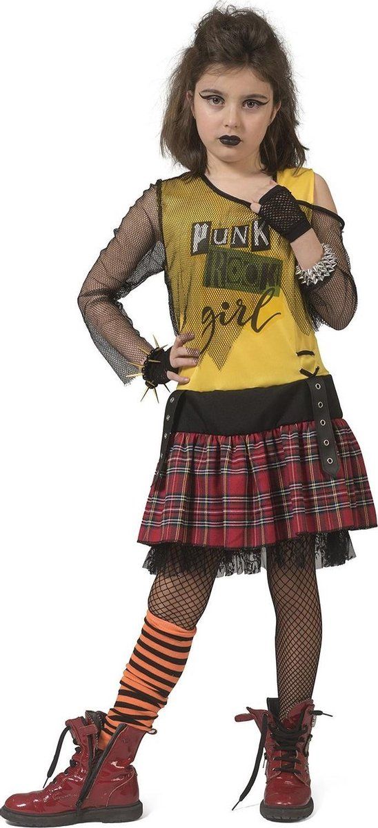 Funny Fashion Punk Costume Girl - Size 140