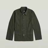 G-Star 2 pkt overshirt Heren Overshirts L Katoen Elastaan Asfalt Grijze Heren Lange Mouw Regular Fit Casual