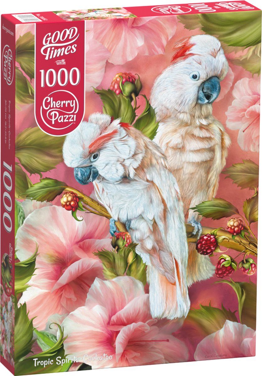 Cherrypazzi Tropic Spirits - Cockatoo Puzzel 1000 Stukjes