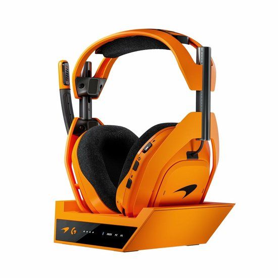 Logitech G Astro A50 X LIGHTSPEED McLaren Edition Headset Draadloos Gamen Zwart, Oranje