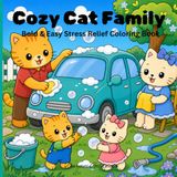 Cozy Cat Family Coloring Book
