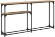 vidaXL Consoletafel Artisan Eiken 145 x 22,5 x 75 cm Bewerkt hout