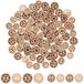 Merkloos Kokosnoot Knopen Set - Natuurlijke Materiaal - 100 Stuks