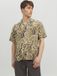 JACK&JONES JPRBLADREW PRINT RESORT SHIRT S/S LN Heren Overhemden XL Grijs Katoen/Viscose