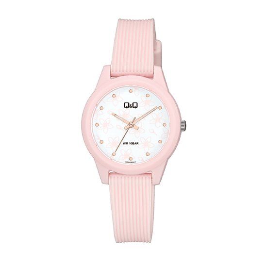 Q&Q V01A-001VY Dames Horloge - Roze - Kunststof Band - 32mm - 10 ATM