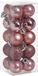 Cosy&Trendy Billiet - Vanlaere 40x Roze Kunststof Mini Kerstballen 3 cm