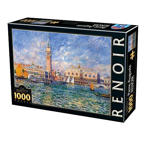 Unbekannt 74911-RE08 D-Toys puzzel 1000 stukjes-Pierre-Auguste Renoir: The Doge's Palace, Venice, Multicolor