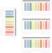 Merkloos Index Tabs - Sticky Notes - Bleu - PET - 4 Feuilles 800 pièces