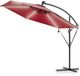 Kingsleeve Zweefparasol - Parasolvoet LED-verlichting 350cm - Rood