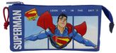 Superman étui, fournitures scolaires, bleu, taille M, polyester