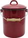 KARL KRÜGER Poubelle M10R avec couvercle émaillé, rouge, 10 litres
