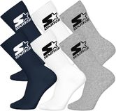 STARTER Crew Socks - 6-pack - Navy/Wit/Grijs - Maat 35/38
