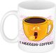 Bellatio Decorations Cadeau/verjaardags mok collega - roze - gapende Smile / Emoticon - grappig - keramiek - 300 ml