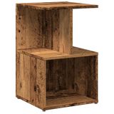 VidaXL Nachtkastje 35x35x55 cm bewerkt hout oud houtkleurig