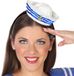 Atosa Verkleed diadeem mini hoedje/pet - Matroos/sailor thema