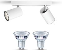 Philips LED Philips Kosipo Opbouwspot (Wit) - Plafondspot met 2 Lichtpunten - Warmwit Licht - GU10