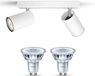 Philips LED Philips Kosipo Opbouwspot (Wit) - Plafondspot met 2 Lichtpunten - Warmwit Licht - GU10
