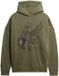 Superdry Oversized Hoodie Dames Dusty Olive Green