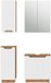 Vicco Meuble de salle de bain Lotta, Blanc, 4 pièces