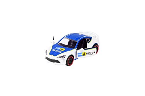 MAJORETTE Racing Cars, 1 van de 18 willekeurige speelgoedauto's, zeer gedetailleerd, schaal 1:64 (7,5 cm), met verzamelkaart, modelauto voor kinderen vanaf 3 jaar