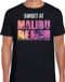 Bellatio Decorations Sunset Beach T-shirt / Shirt Sunset at Malibu Beach voor heren - Zwart - XXL