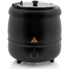 Mahlzeit Bouilloire électrique 8 litres avec insert amovible en acier inoxydable et couvercle, jusqu'à 80 °C, noir