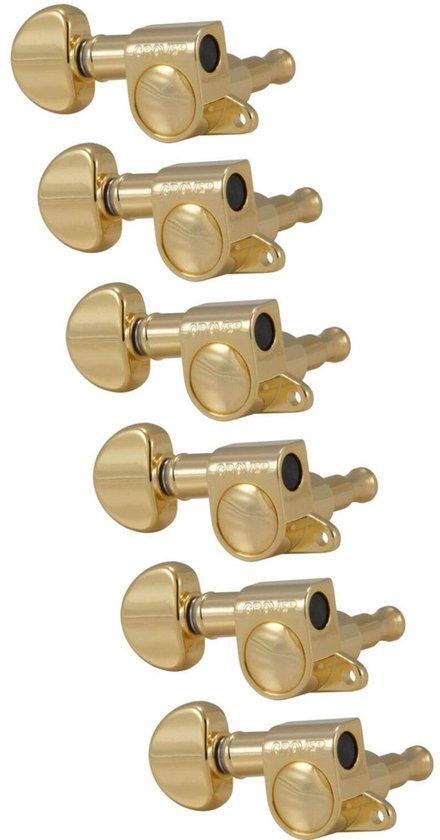 Grover 205GL6 Mini Rotomatics Guitar Machine Heads, Gold Gitaartuners, 6-in-line gitaar stemmechanieken