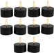 Countryfield LED theelichtjes/waxinelichtjes - 10x st - zwart - D4 x H5,2 cm - met timer