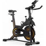 BAKAJI Hometrainer, spinning bike met LCD-display en Bluetooth met app-fitnessverbinding