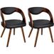 Chaises de salle à manger lot de 2 marron similicuir