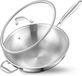Wokpan 33 cm avec couvercle en acier inoxydable