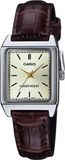 Casio Montre femme LTP-V007L - Acier et cuir - Quartz - Classique