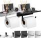 Porte-rouleau de papier toilette Noir Inox sans marque
