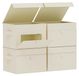 Omgoods - Boîtes de rangement avec couvercle - Ensemble de 4 beige