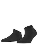 FALKE Sensitive London kort eenkleurig katoen sneakersokken enkelsokken dames zwart - maat 35-38