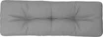 vidaXL - Palletkussen - 120x40x12 cm - stof - grijs