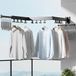 Sans marque Étagère à linge extensible Montage mural - Aluminium/métal noir