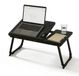 Merkloos Relaxdays Laptoptafel - verstelbaar - voor bank - inklapbaar - zwart