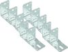 Merkloos / Sans marque Hoekankers - 10x stuks - verzinkt - 10x9 cm - stoelhoek - slobgat 30 x 11 mm - hoekverbinding