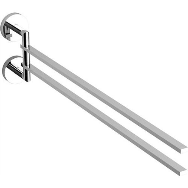Clou Flat zwenkbaar handdoekrek dubbel chroom B4.6xH7.7xD48.7cm CL/09.02055