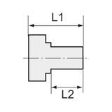 Riegler 252.15-ES reduceernippel, lang, G 3/8 a., G 3/8 i., SW 19, roestvrij staal 1.4571