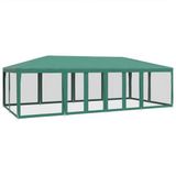 vidaXL Partytent met 12 mesh zijwanden 8x4 m HDPE Groen